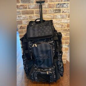 Boombah Rolling XL Superpack - Large Baseball/Softball Bat Bag - USA Clandestine
